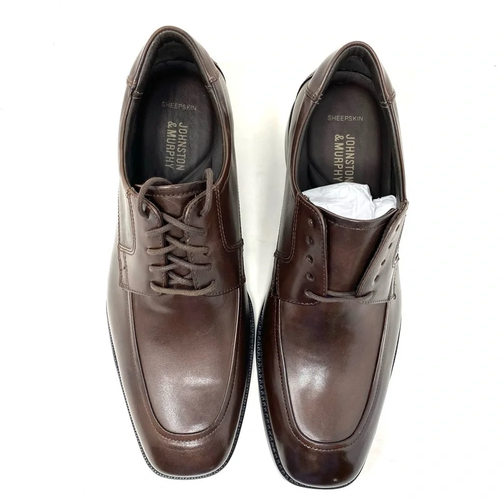 Johnston & Murphy Feldon Moc Toe Brown Calfskin WIDE